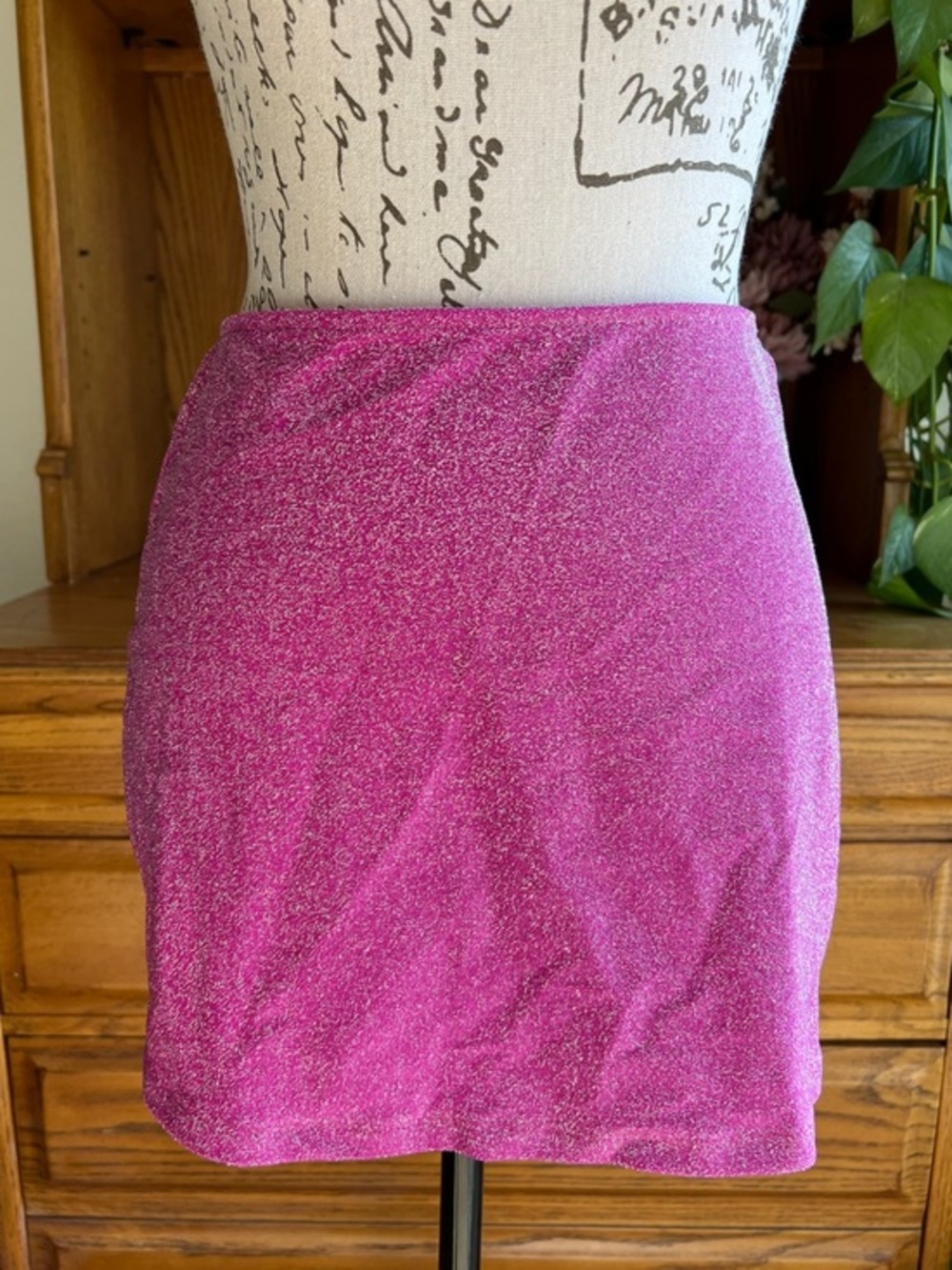 Victorias Secret PINK Magenta Metallic Shimmer Mini Skirt Womens XS‎ Party